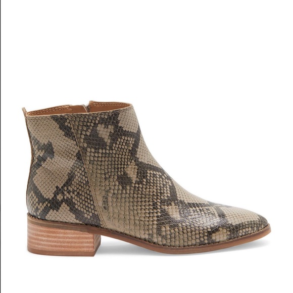 Lucky Brand EUC Snakeskin Leather Ankle Booties - Picture 5 of 6